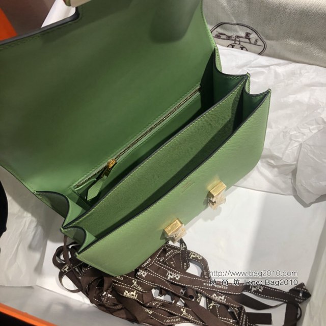 Hermes空姐包 愛馬仕Constance方胖子半手工 Epsom掌紋小牛進口皮 Hermes單肩斜挎包  tdh2112